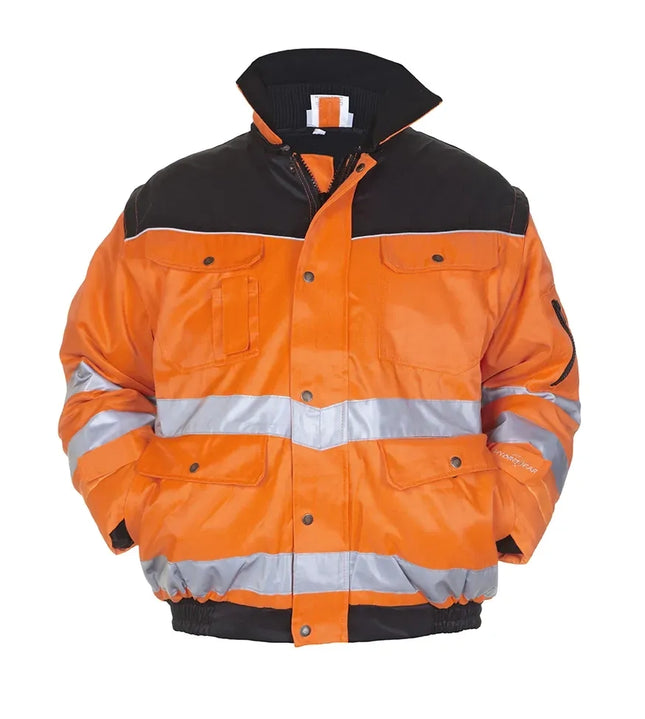 EN 20471 Pilotjack Halifax - Fluor Oranje - Zwart