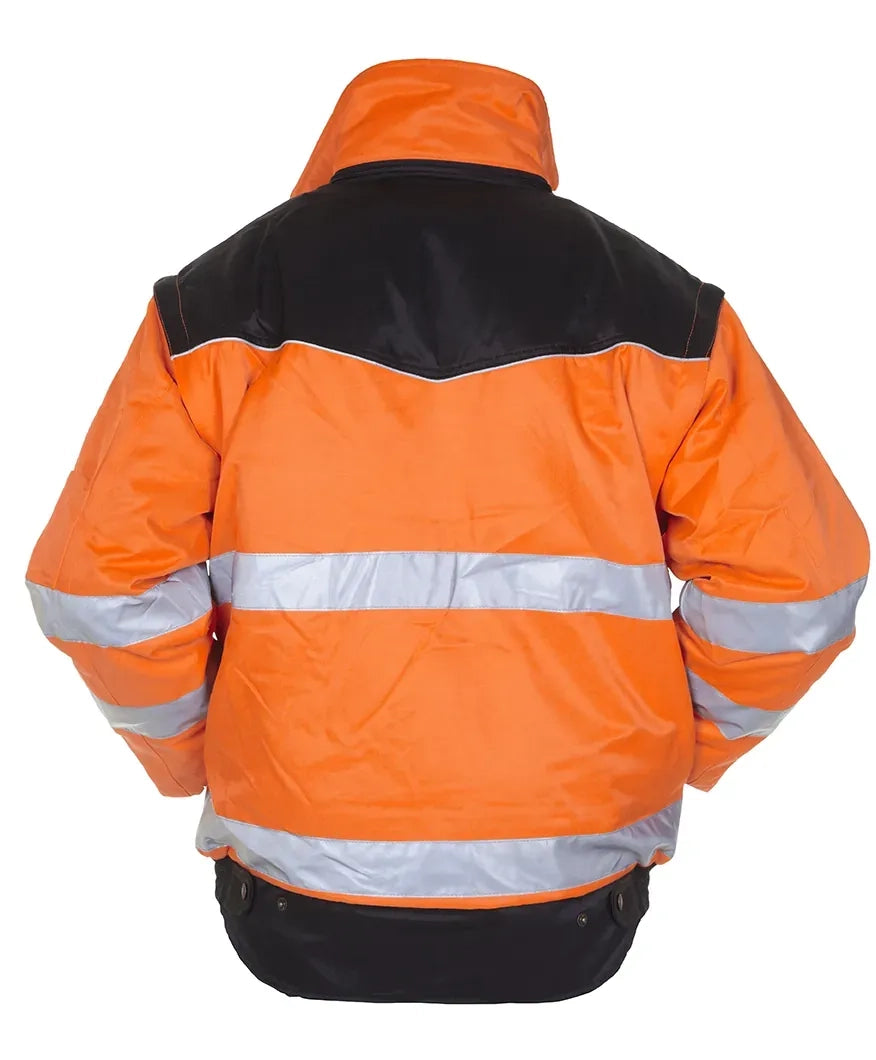 EN 20471 Pilotjack Halifax - Fluor Oranje - Zwart