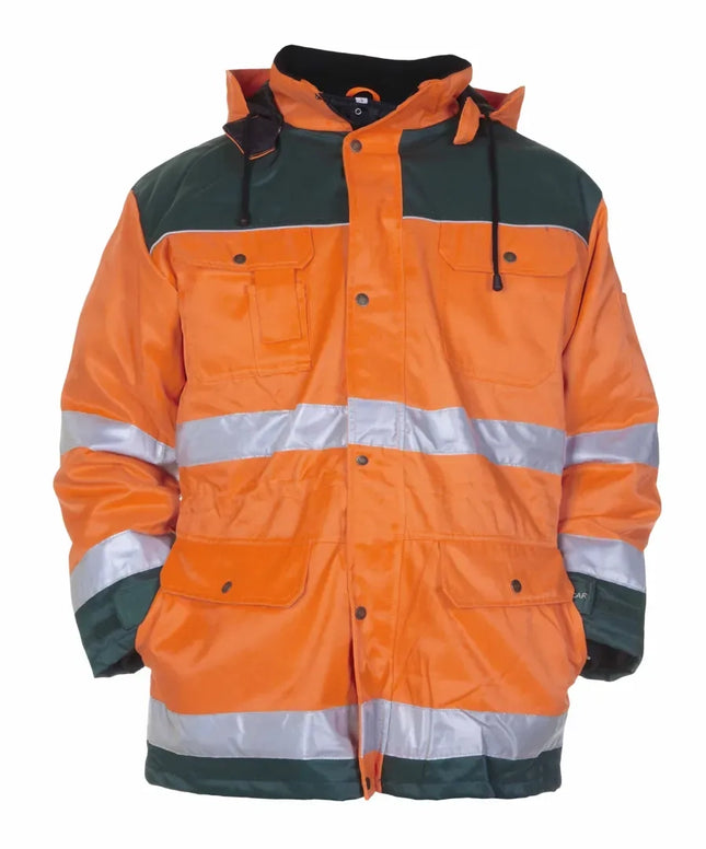 EN 20471 Parka Lissabon - Fluor Oranje - Groen