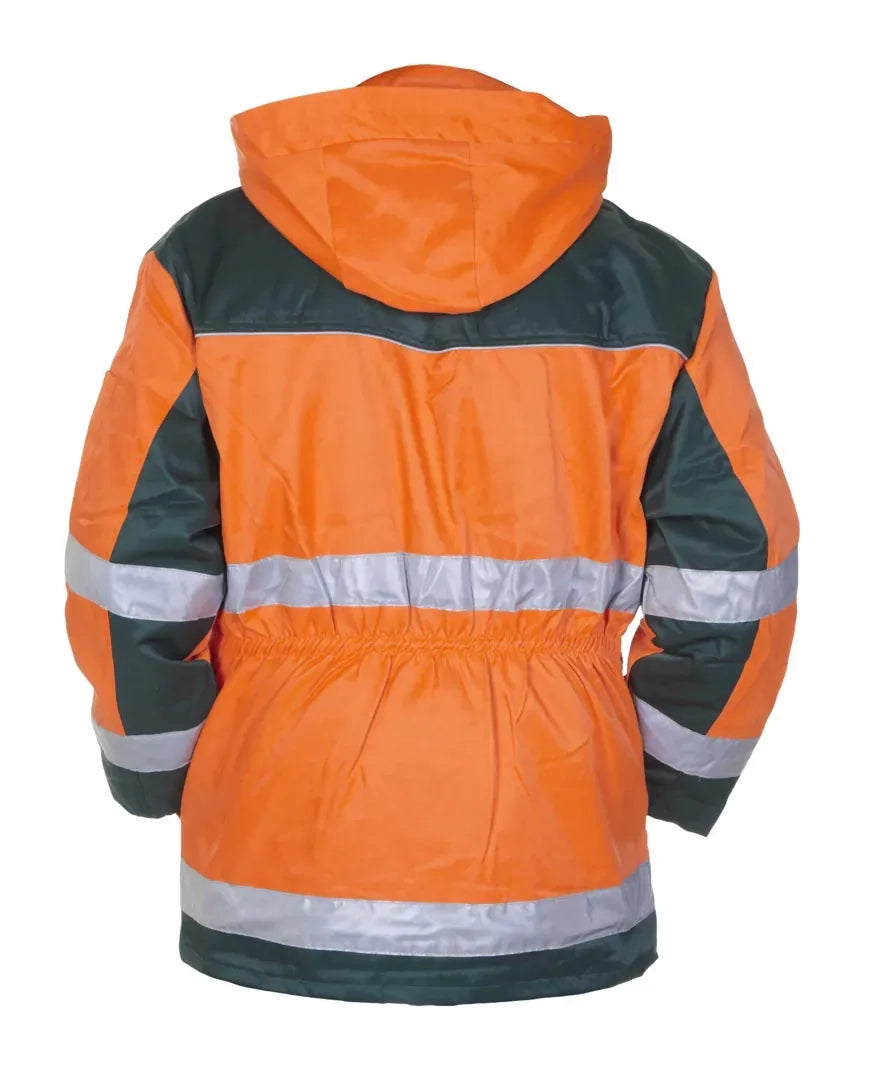 EN 20471 Parka Lissabon - Fluor Oranje - Groen