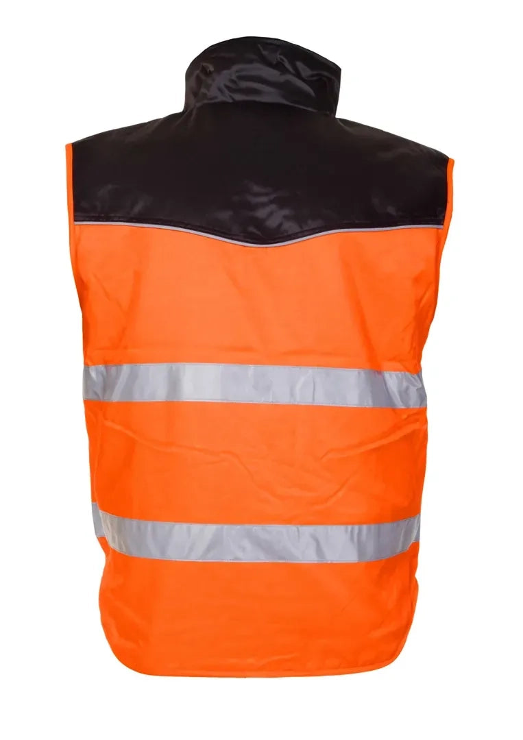 EN 20471 Bodywarmer Hoorn - Fluor Oranje - Zwart
