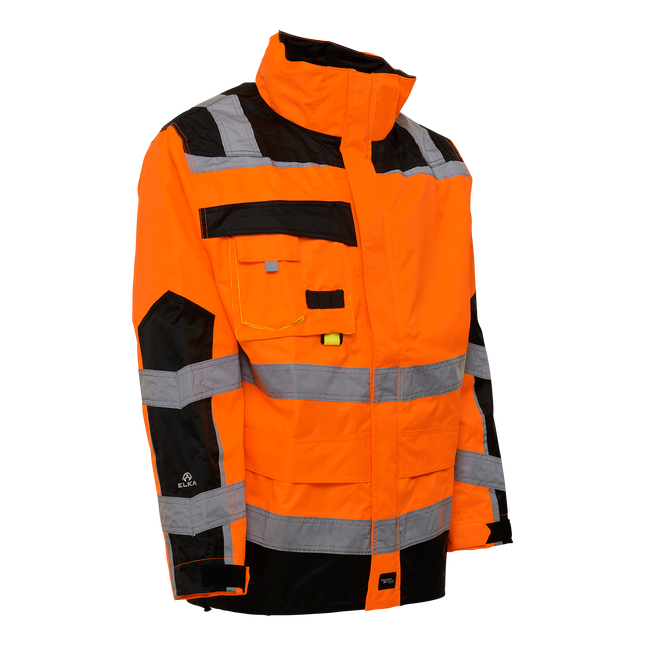 Visible Xtreme Oxford rain jacket with reflective tape