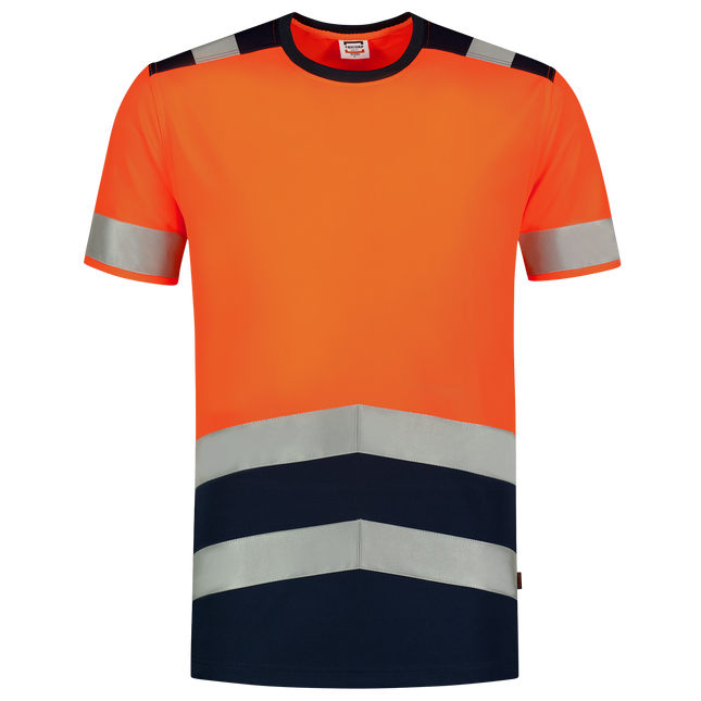 T-shirt High Vis Bicolor - FluororangeInk XXL