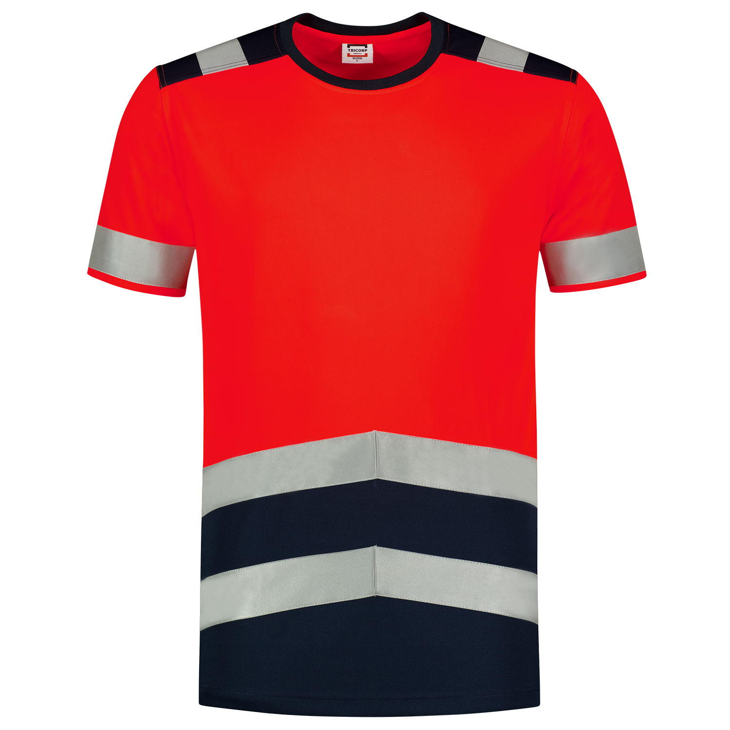 T-shirt High Vis Bicolor - FluorredInk XXL
