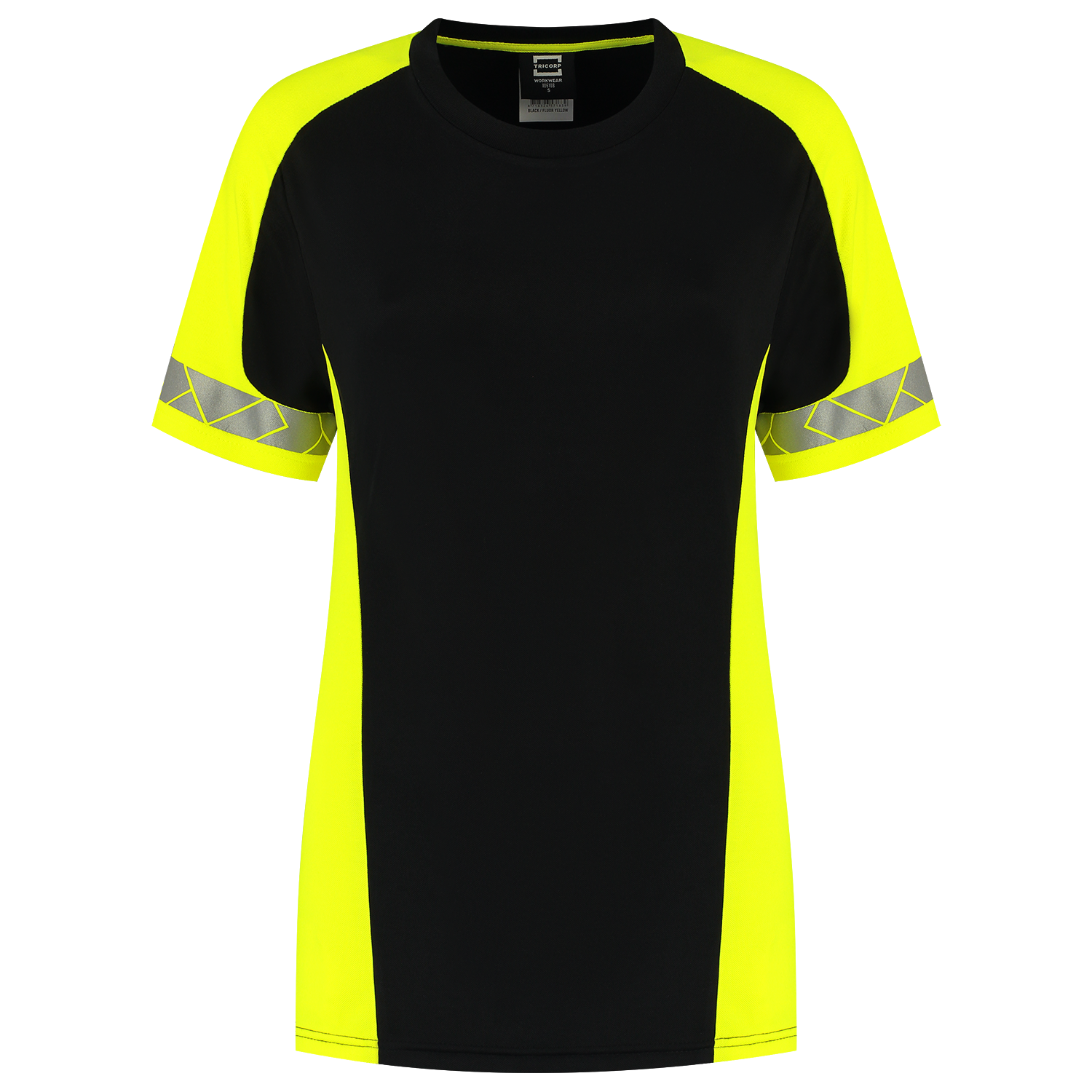 T-shirt Reflective Redefined Dames - BlackFluoryellow XXL