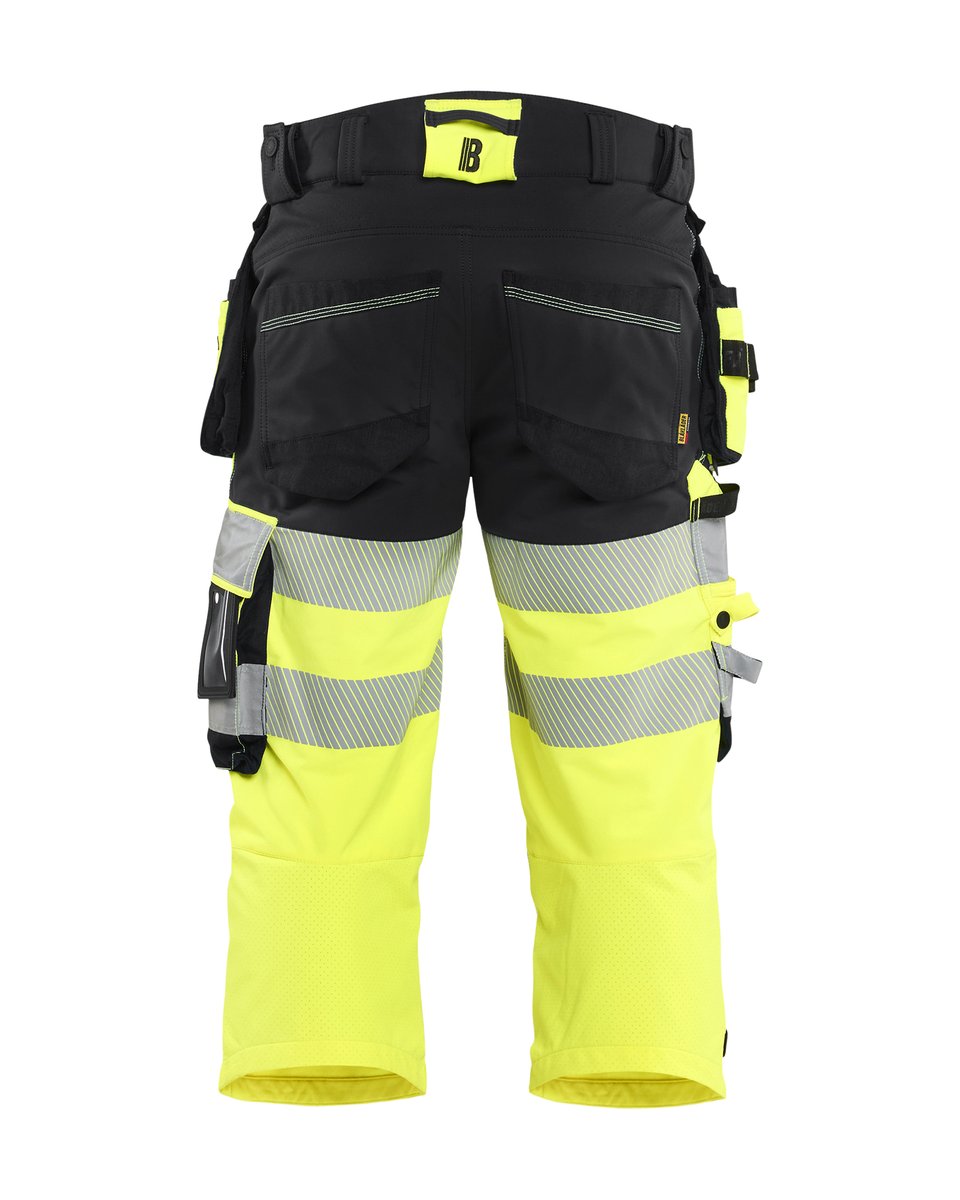 Blåkläder 1123 High Vis piraatbroek 4-weg stretch met gereedschapzakken - High Vis Geel/Zwart