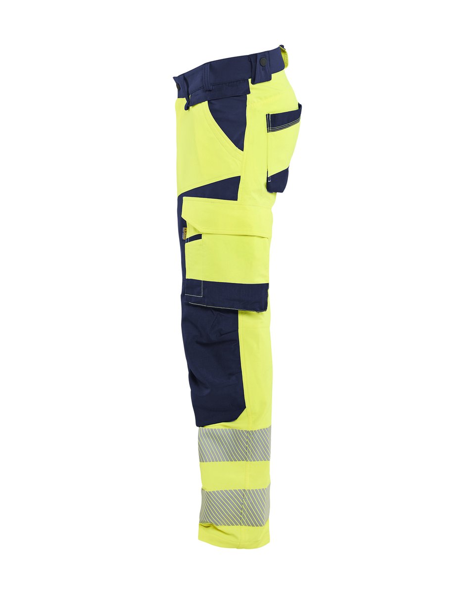 Blåkläder 1124 High Vis werkbroek 4-weg stretch - High Vis Geel/Marineblauw