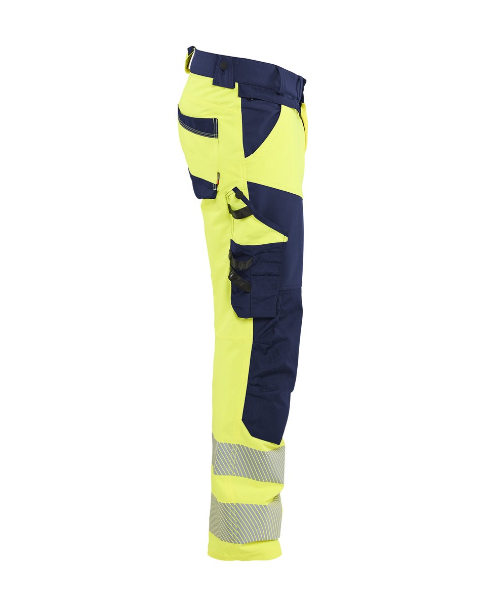 Blåkläder 1124 High Vis werkbroek 4-weg stretch - High Vis Geel/Marineblauw