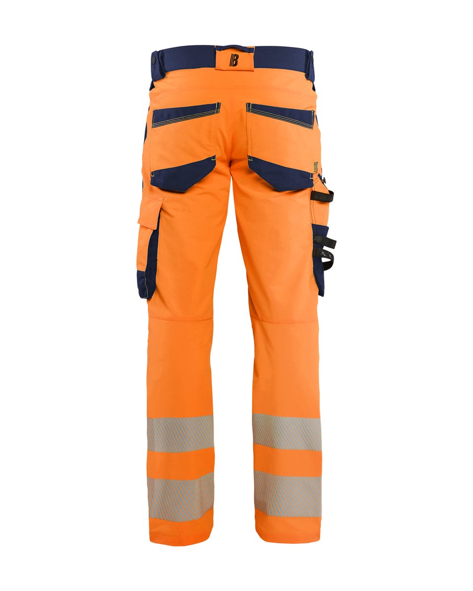 Blåkläder 1124 High Vis werkbroek 4-weg stretch - High Vis Oranje/Marineblauw