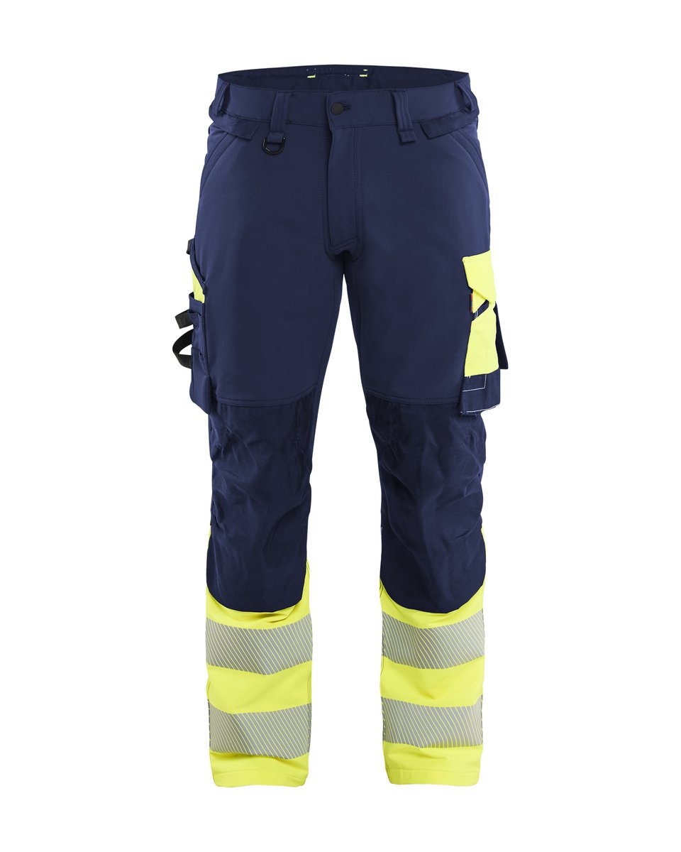 Blåkläder 1126 High Vis werkbroek 4-weg stretch - Marine/High Vis Geel