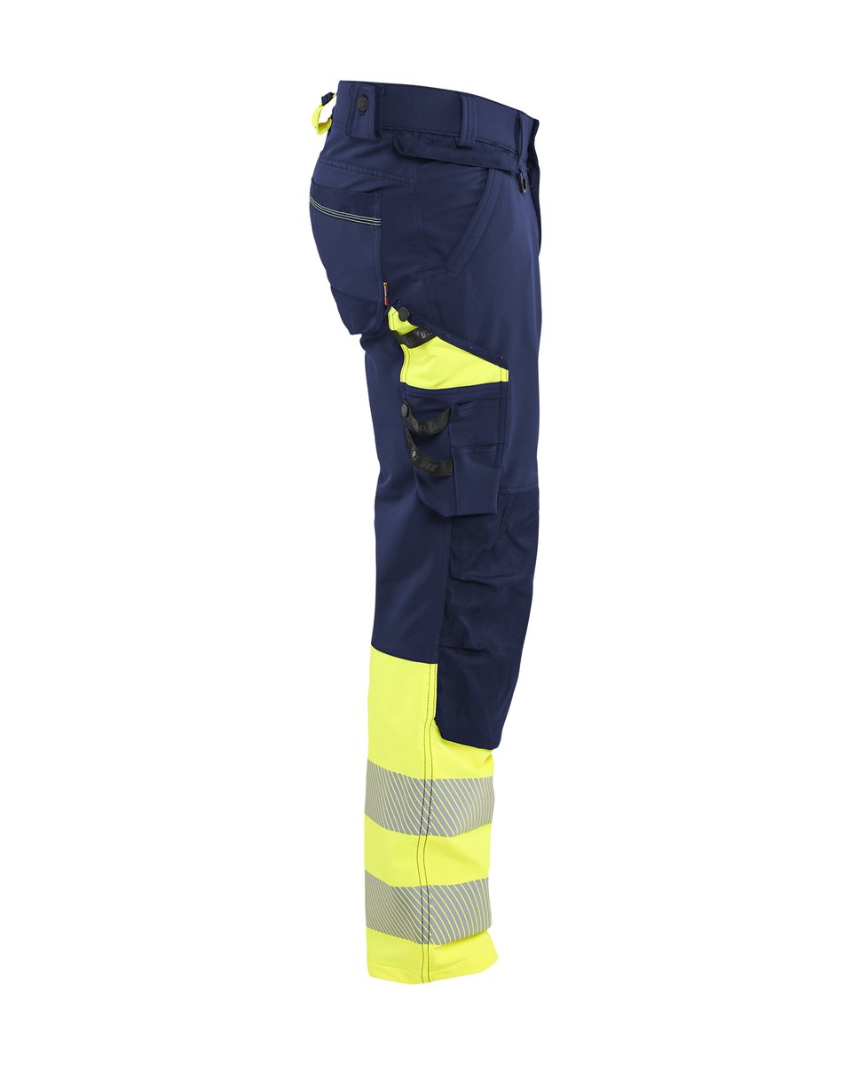 Blåkläder 1126 High Vis werkbroek 4-weg stretch - Marine/High Vis Geel