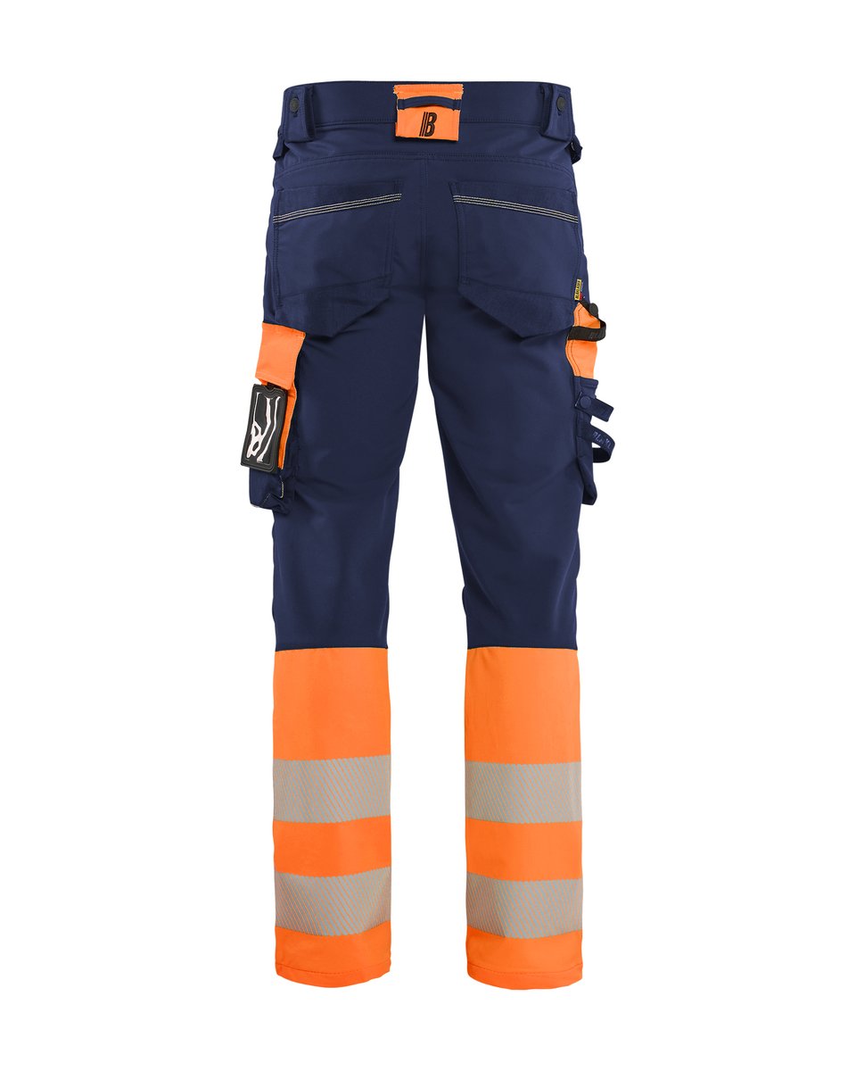 Blåkläder 1126 High Vis werkbroek 4-weg stretch - Marineblauw/Oranje