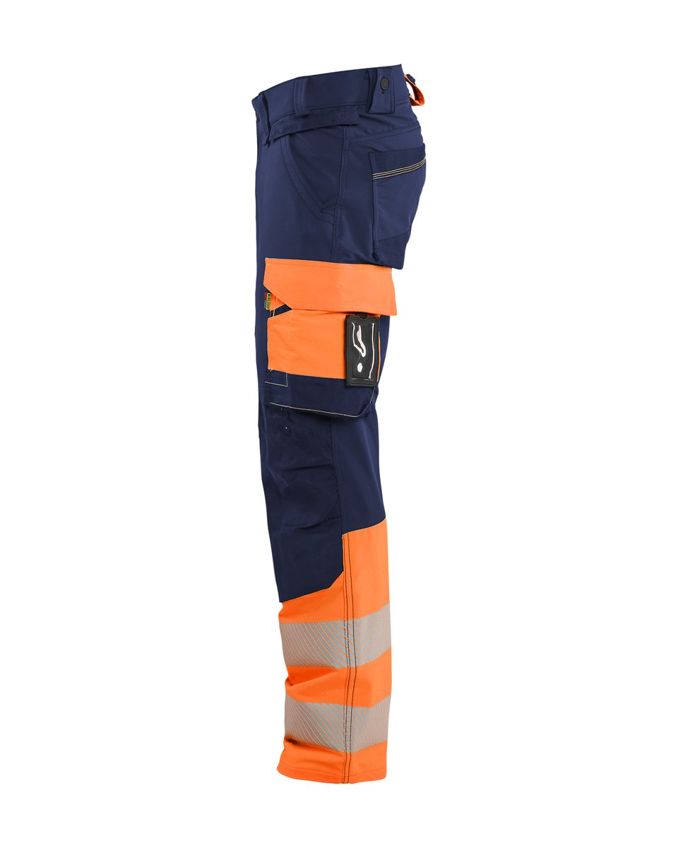 Blåkläder 1126 High Vis werkbroek 4-weg stretch - Marineblauw/Oranje