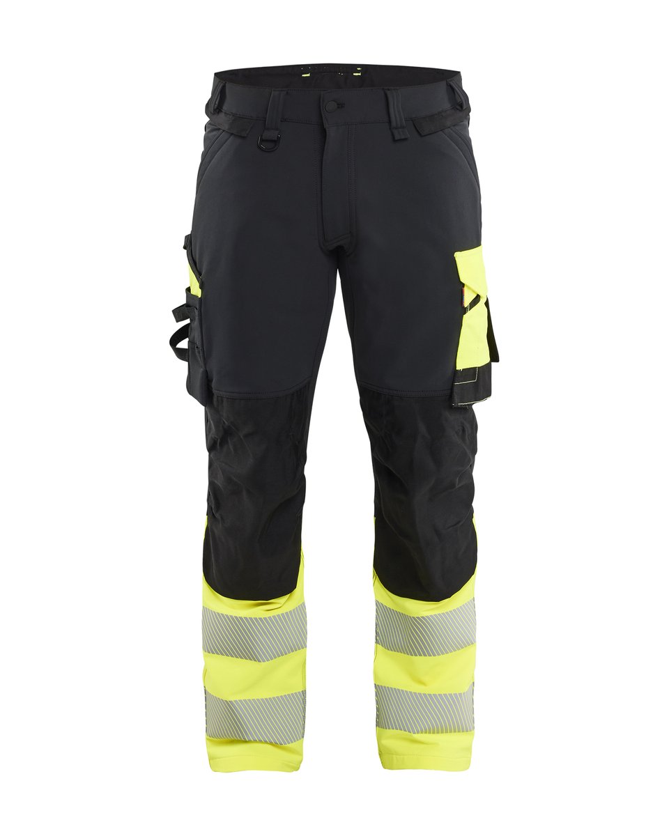 Blåkläder 1126 High Vis werkbroek 4-weg stretch - Zwart/High Vis Geel