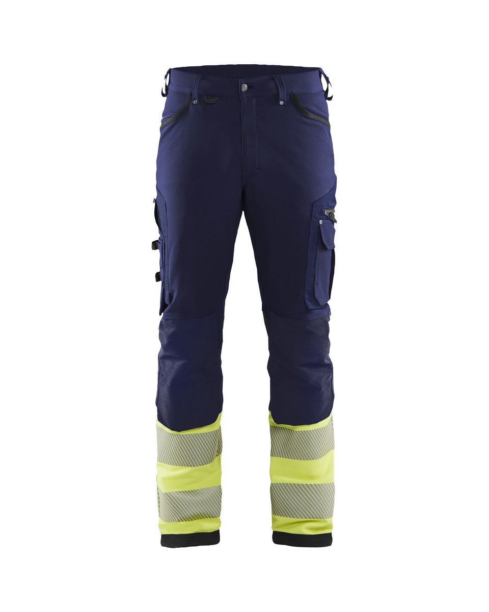 Blåkläder 1193 High Vis Werkbroek 4-weg stretch - Marine/High Vis Geel