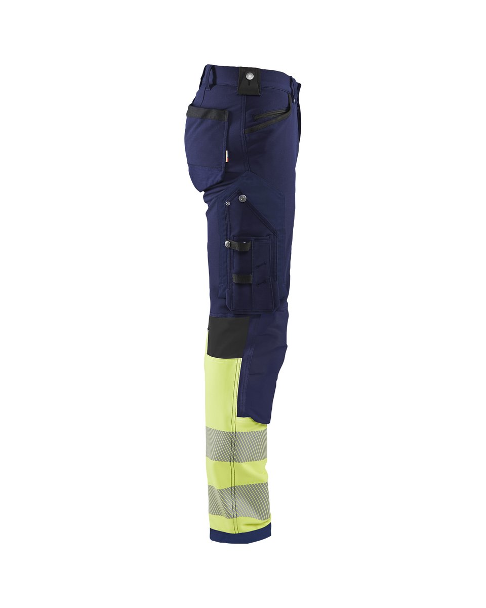 Blåkläder 1193 High Vis Werkbroek 4-weg stretch - Marine/High Vis Geel