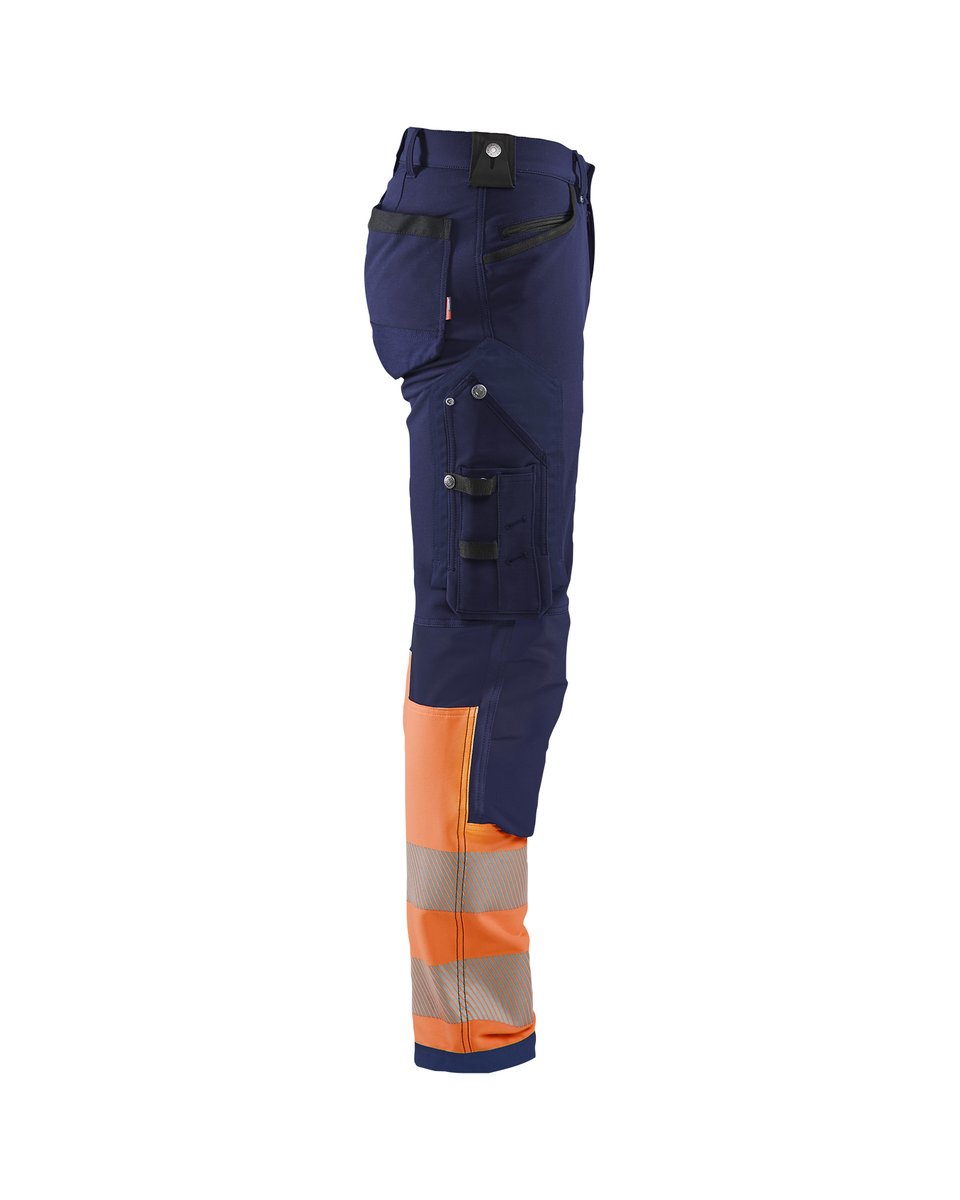 Blåkläder 1193 High Vis Werkbroek 4-weg stretch - Marineblauw/Oranje