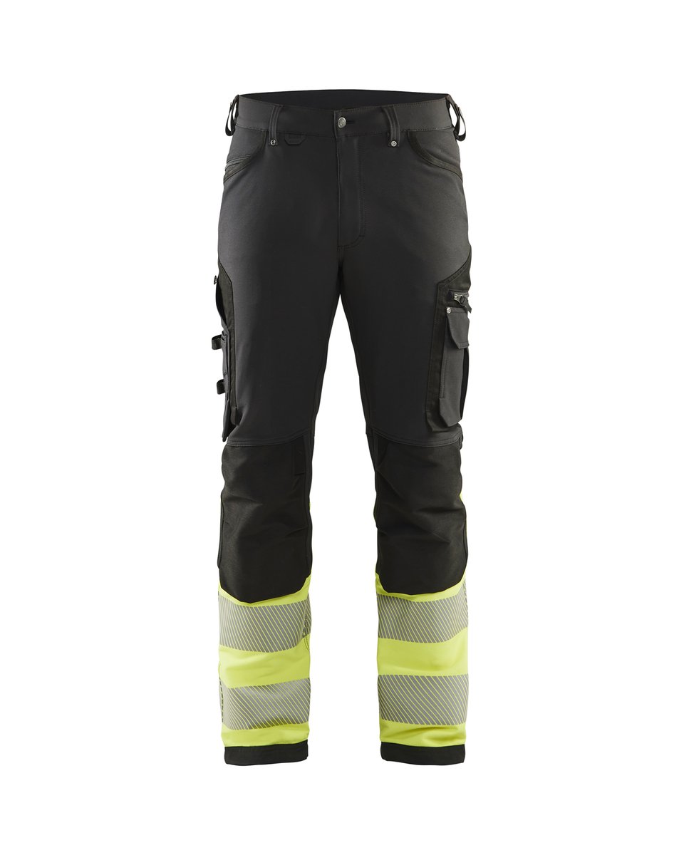 Blåkläder 1193 High Vis Werkbroek 4-weg stretch - Zwart/High Vis Geel