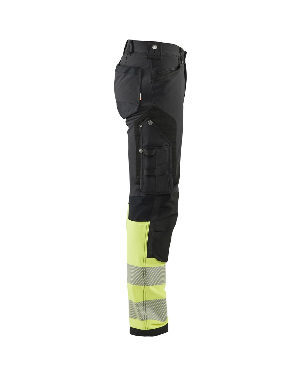 Blåkläder 1193 High Vis Werkbroek 4-weg stretch - Zwart/High Vis Geel