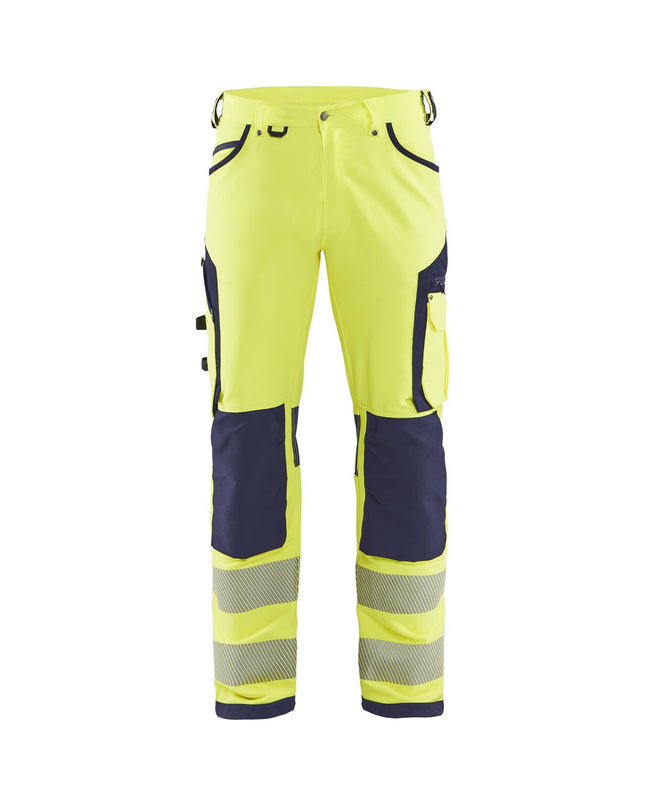 Blåkläder 1197 High Vis werkbroek 4-weg stretch - High Vis Geel/Marineblauw