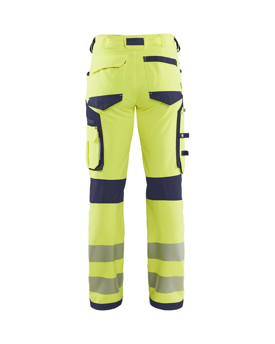 Blåkläder 1197 High Vis werkbroek 4-weg stretch - High Vis Geel/Marineblauw