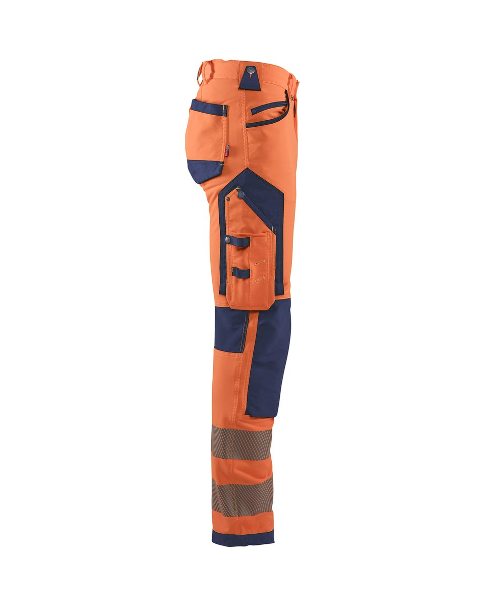 Blåkläder 1197 High Vis werkbroek 4-weg stretch - High Vis Oranje/Marineblauw