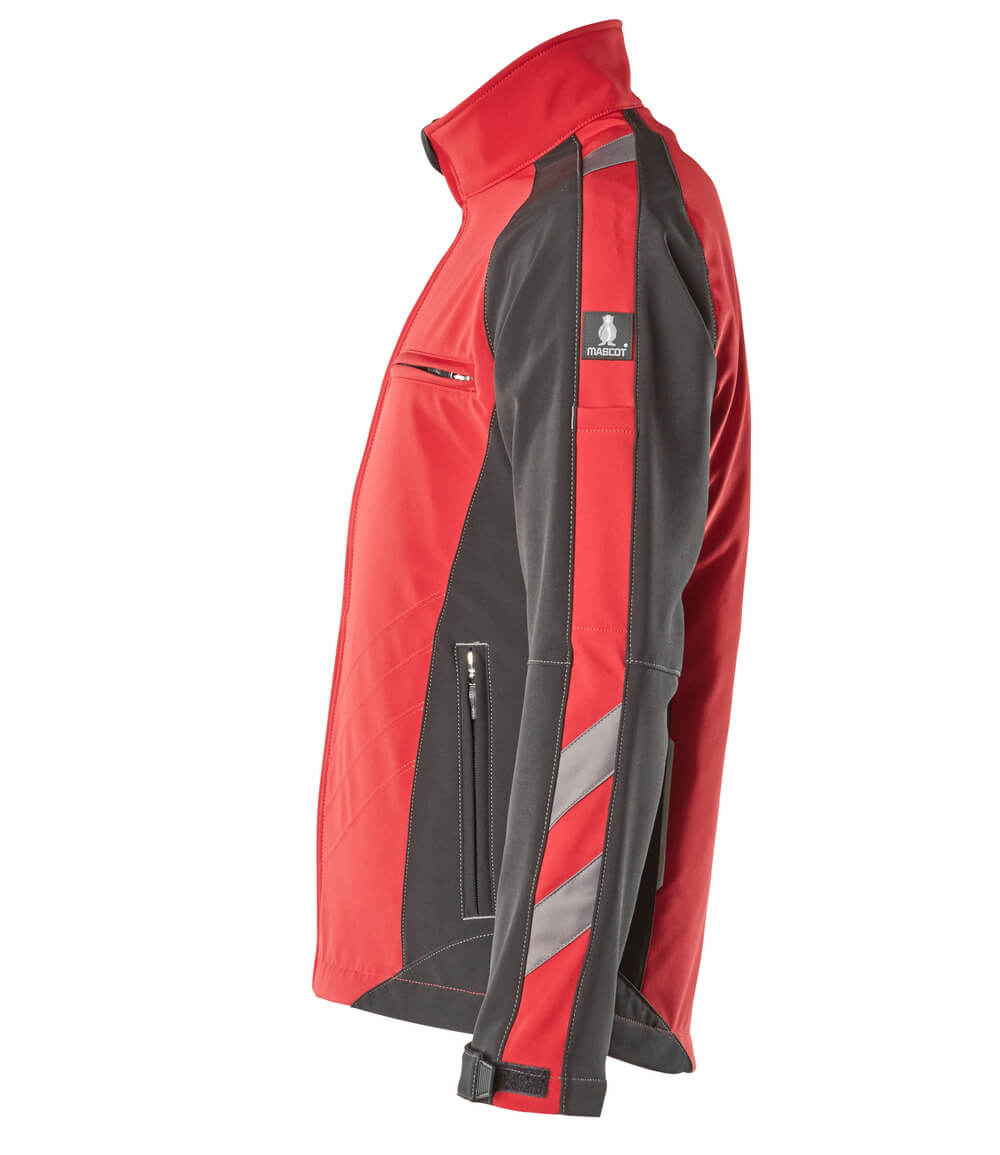 MASCOT® Unique Softshell jas – Rood/Zwart
