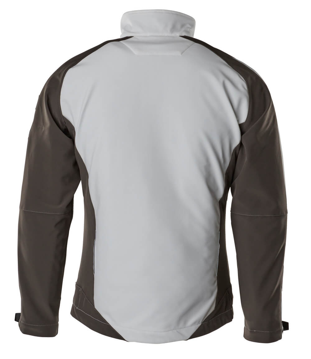 MASCOT® Unique Softshell jas – Wit/Donkerantraciet