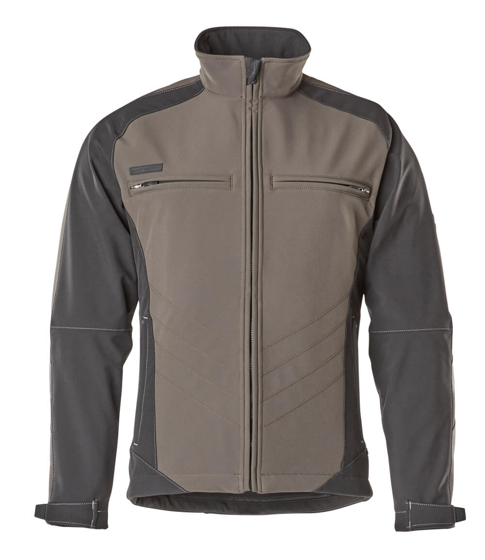 MASCOT® Unique Softshell jas – Donkerantraciet/Zwart