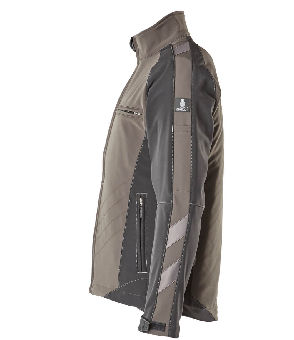 MASCOT® Unique Softshell jas – Donkerantraciet/Zwart
