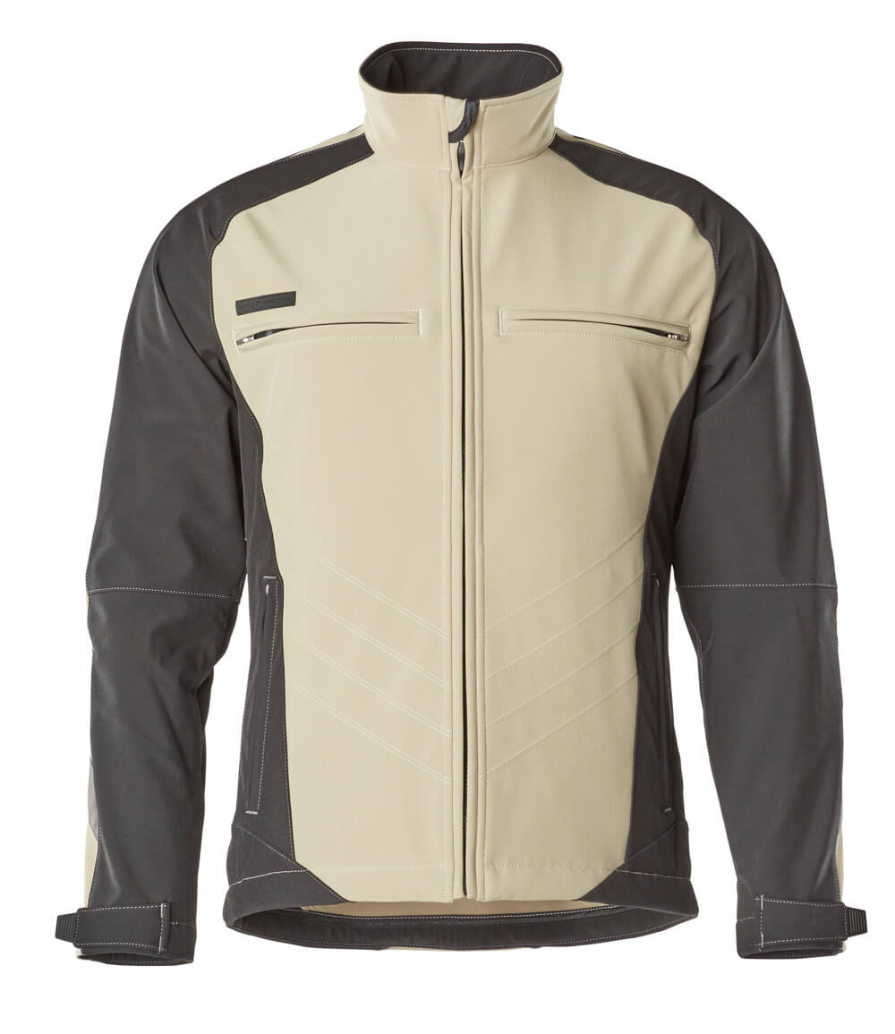 MASCOT® Unique Softshell jas – Lichtkhaki/Zwart