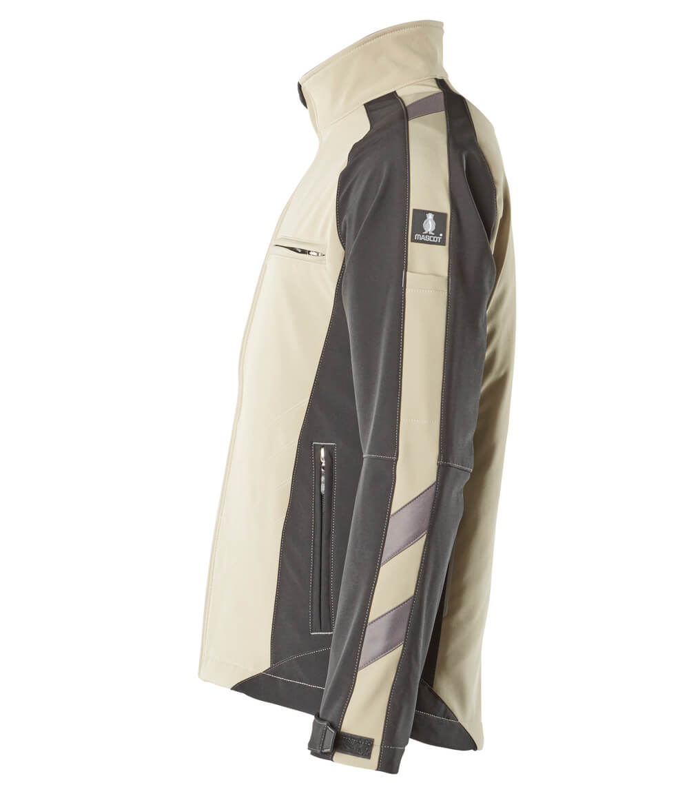 MASCOT® Unique Softshell jas – Lichtkhaki/Zwart