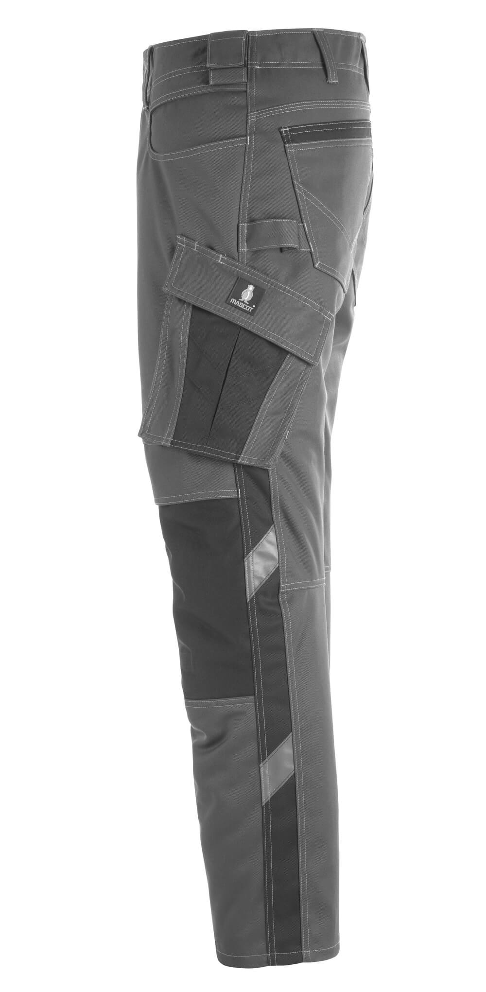 MASCOT® Unique Werkbroek TENCEL met kniezakken – Donkerantraciet/Zwart