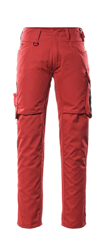 MASCOT® Unique Werkbroek met dijbeenzakken licht – Rood/Zwart
