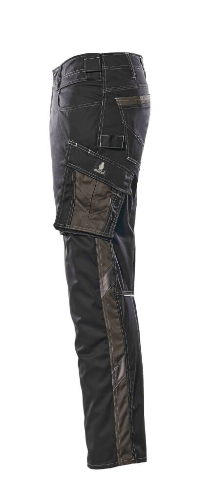 MASCOT® Unique Werkbroek met dijbeenzakken licht – Zwart/Donkerantraciet
