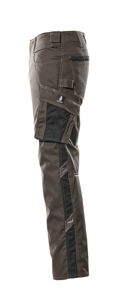 MASCOT® Unique Werkbroek met dijbeenzakken licht – Donkerantraciet/Zwart