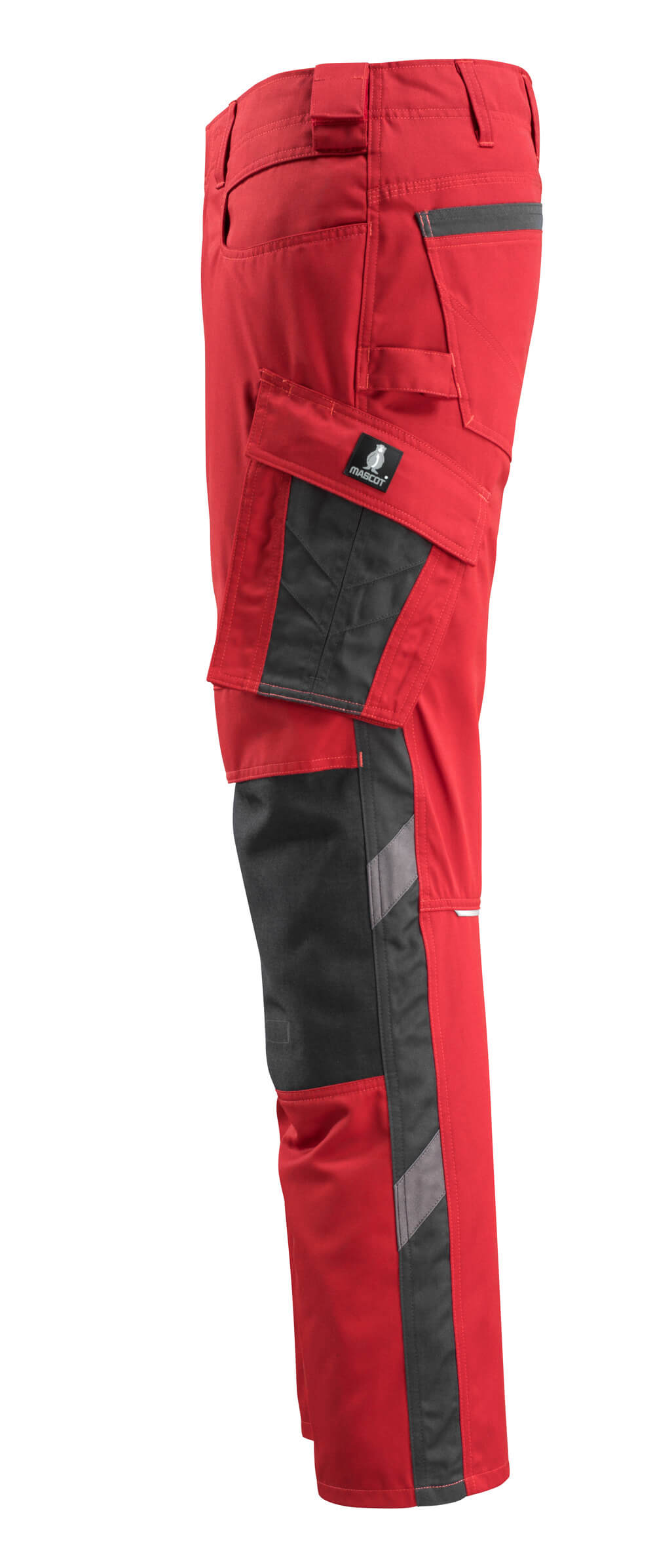 MASCOT® Unique Werkbroek met kniezakken lichtgewicht – Rood/Zwart