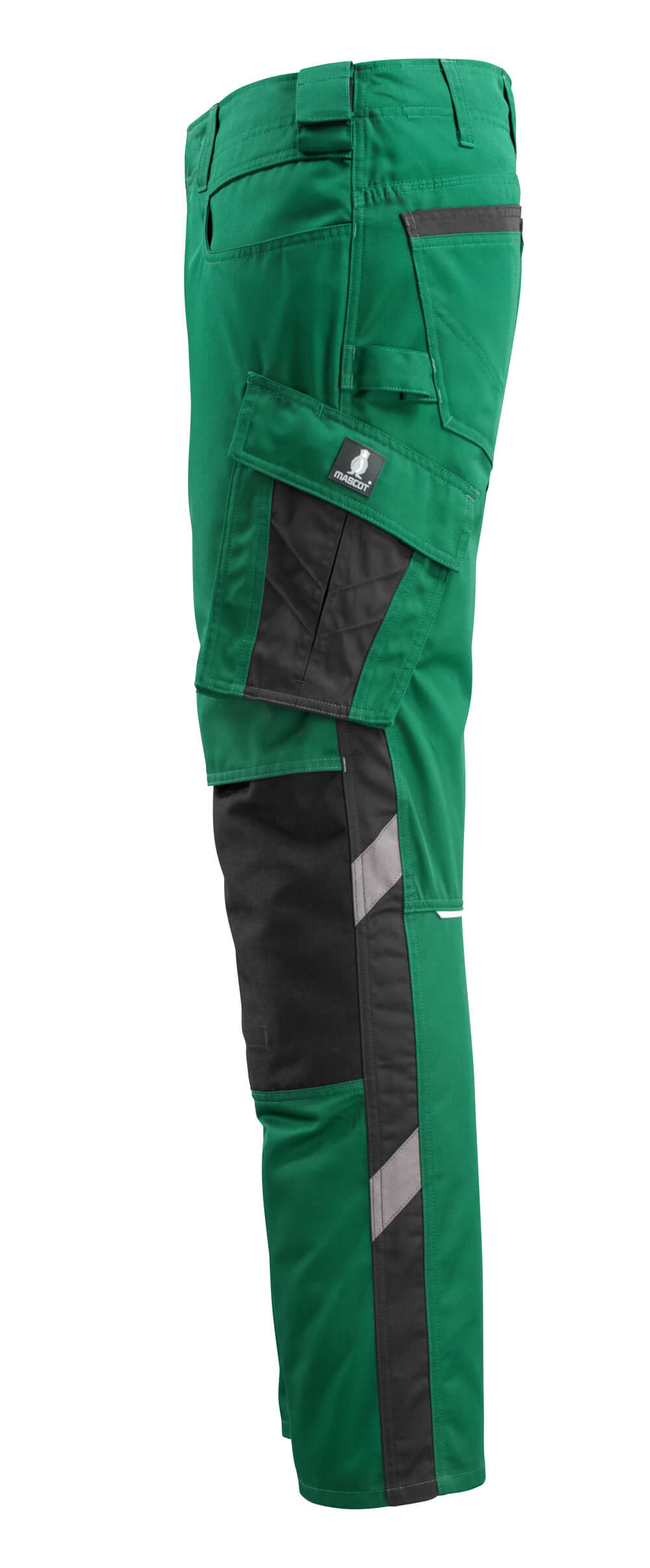 MASCOT® Unique Werkbroek met kniezakken lichtgewicht – Groen/Zwart