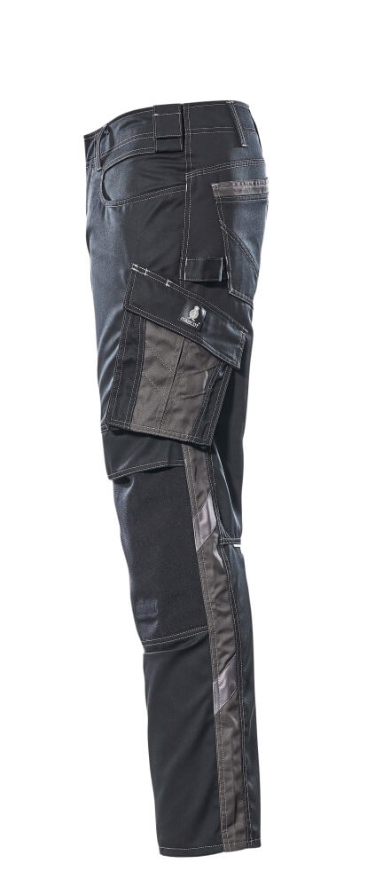 MASCOT® Unique Werkbroek met kniezakken lichtgewicht – Zwart/Donkerantraciet
