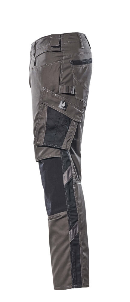 MASCOT® Unique Werkbroek met kniezakken lichtgewicht – Donkerantraciet/Zwart