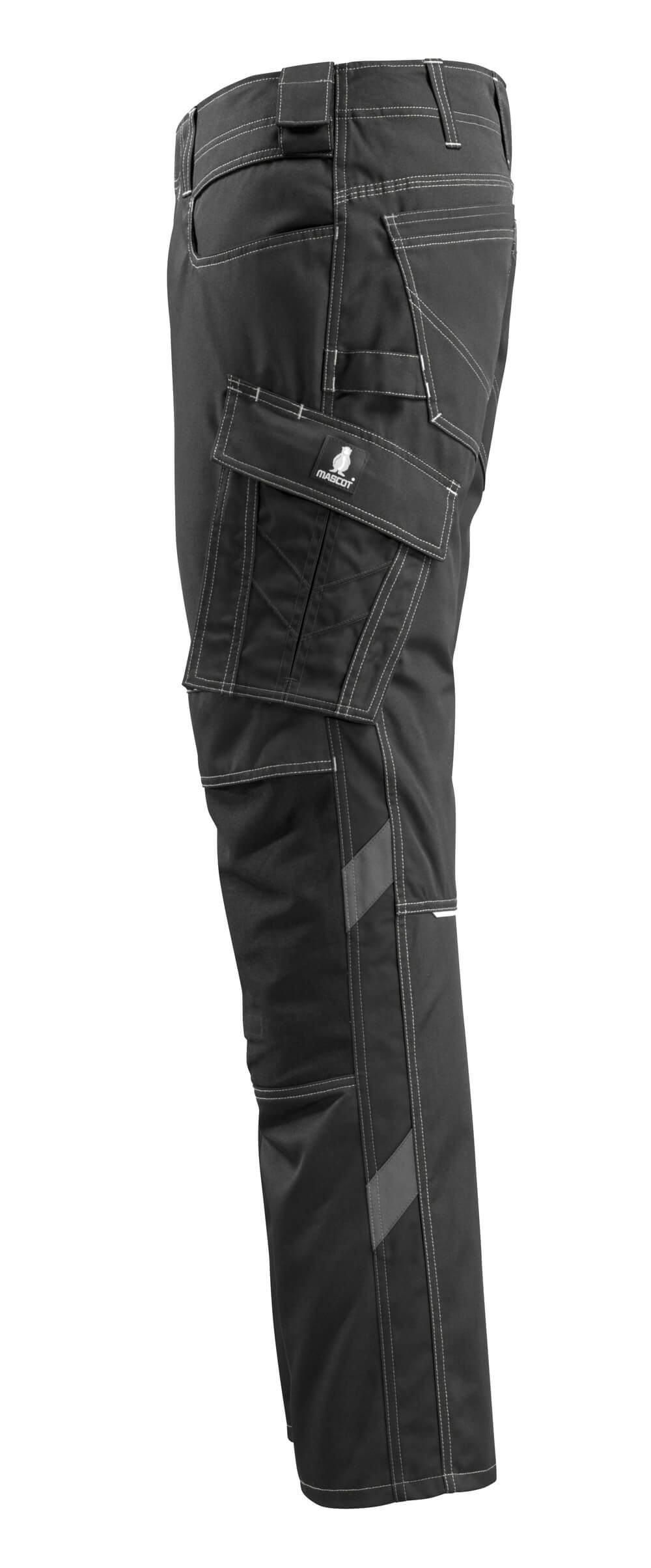 MASCOT® Unique Werkbroek kniezakken licht effen – Zwart