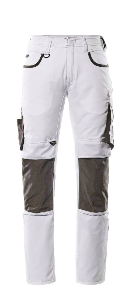 MASCOT® Unique Werkbroek met kniezakken katoenmix – Wit/Donkerantraciet