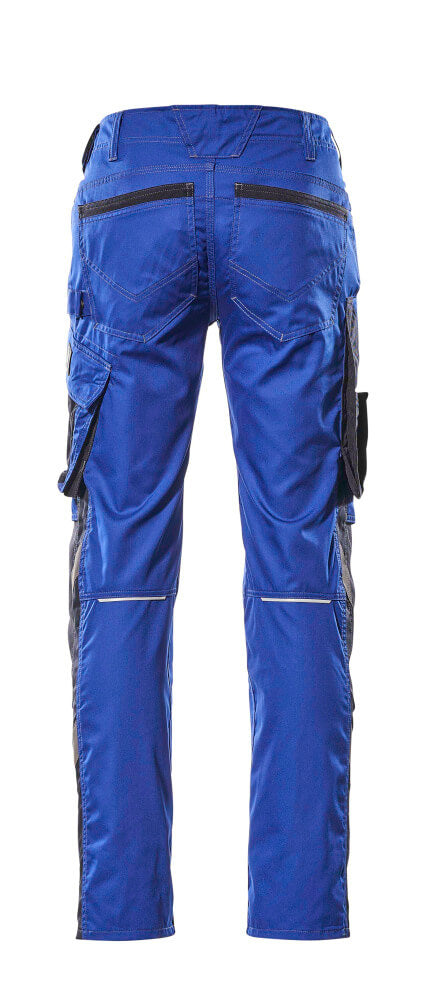 MASCOT® Unique Werkbroek met kniezakken katoenmix – Korenblauw/Donkermarine