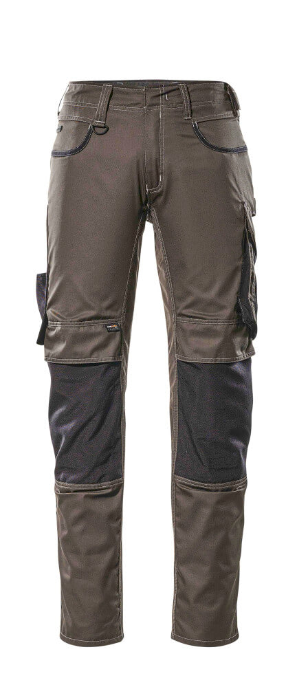 MASCOT® Unique Werkbroek met kniezakken katoenmix – Donkerantraciet/Zwart