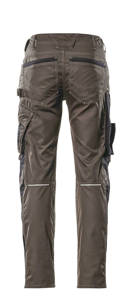 MASCOT® Unique Werkbroek met kniezakken katoenmix – Donkerantraciet/Zwart