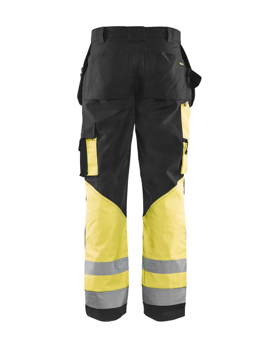 Blåkläder 15291370 High Vis Werkbroek met gereedschapszakken katoen - Zwart/High Vis Geel