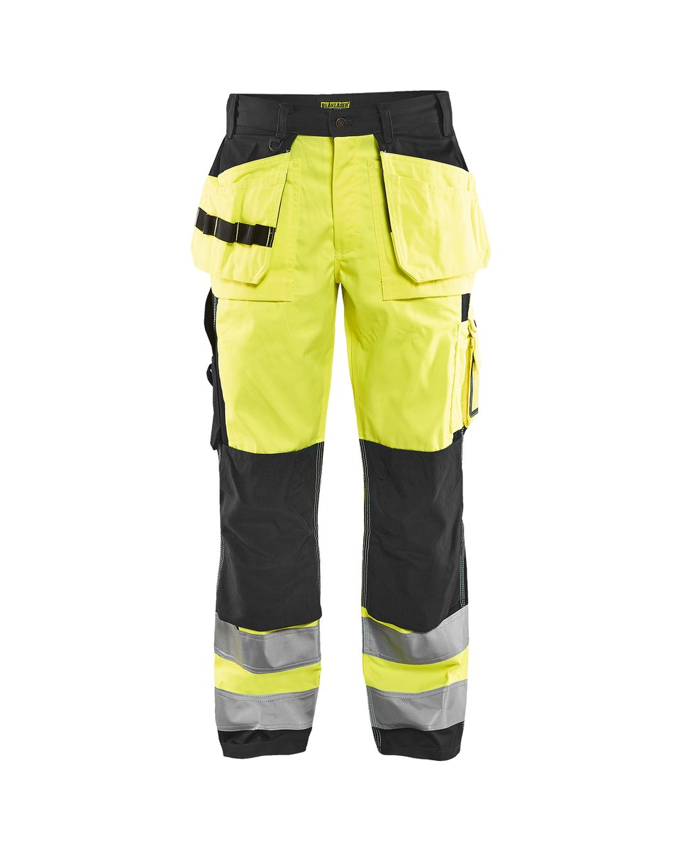 Blåkläder 1533 High Vis werkbroek met gereedschapszakken - High Vis Geel/Zwart