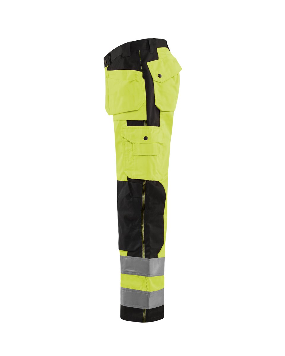 Blåkläder 1533 High Vis werkbroek met gereedschapszakken - High Vis Geel/Zwart