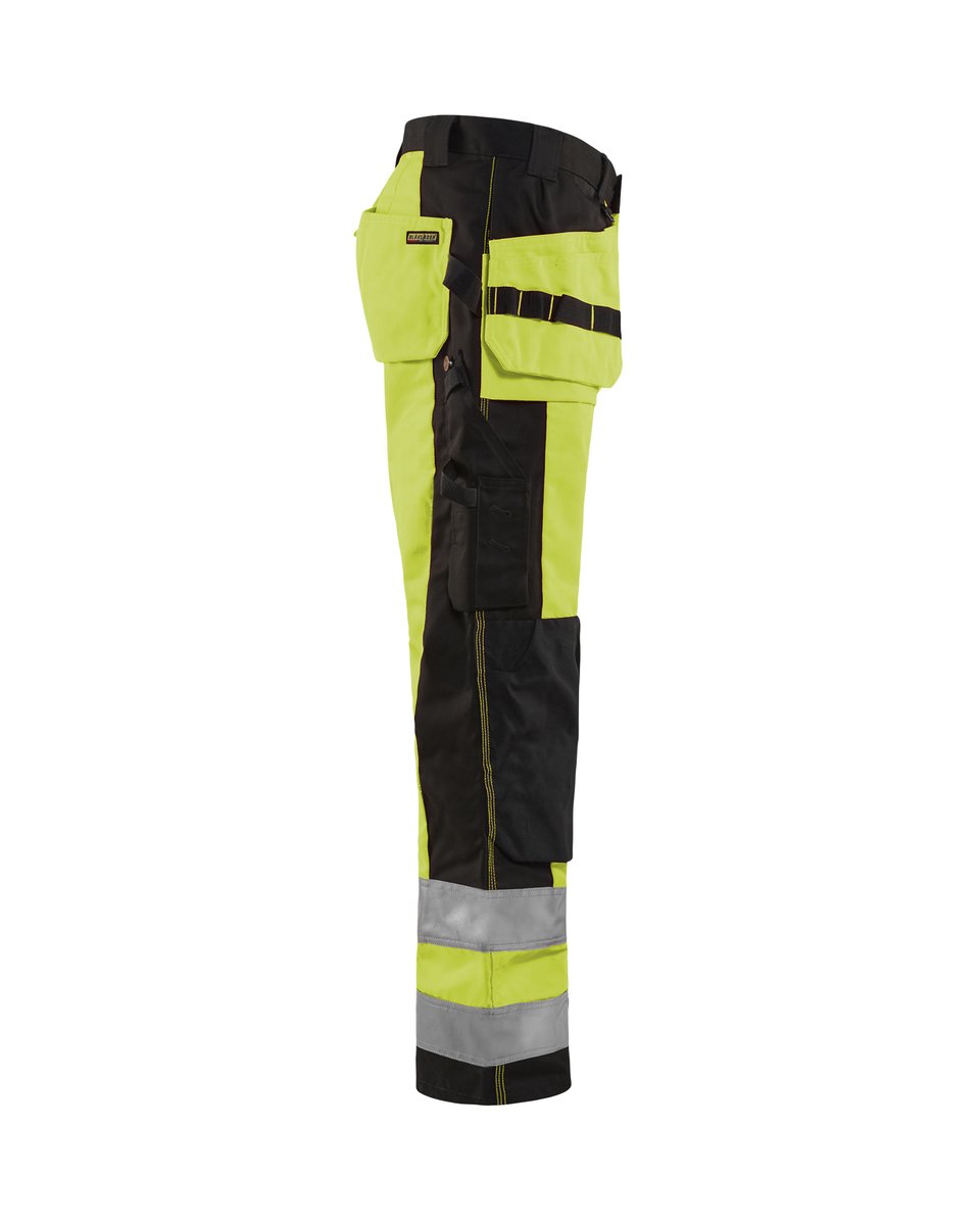Blåkläder 1533 High Vis werkbroek met gereedschapszakken - High Vis Geel/Zwart