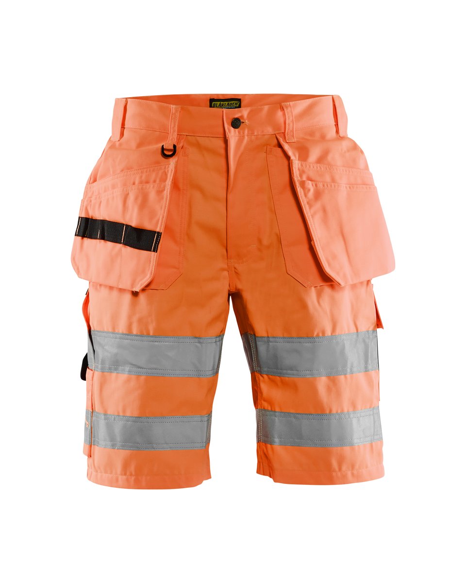 Blåkläder 1535 High Vis Short met gereedschapszakken - High Vis Oranje